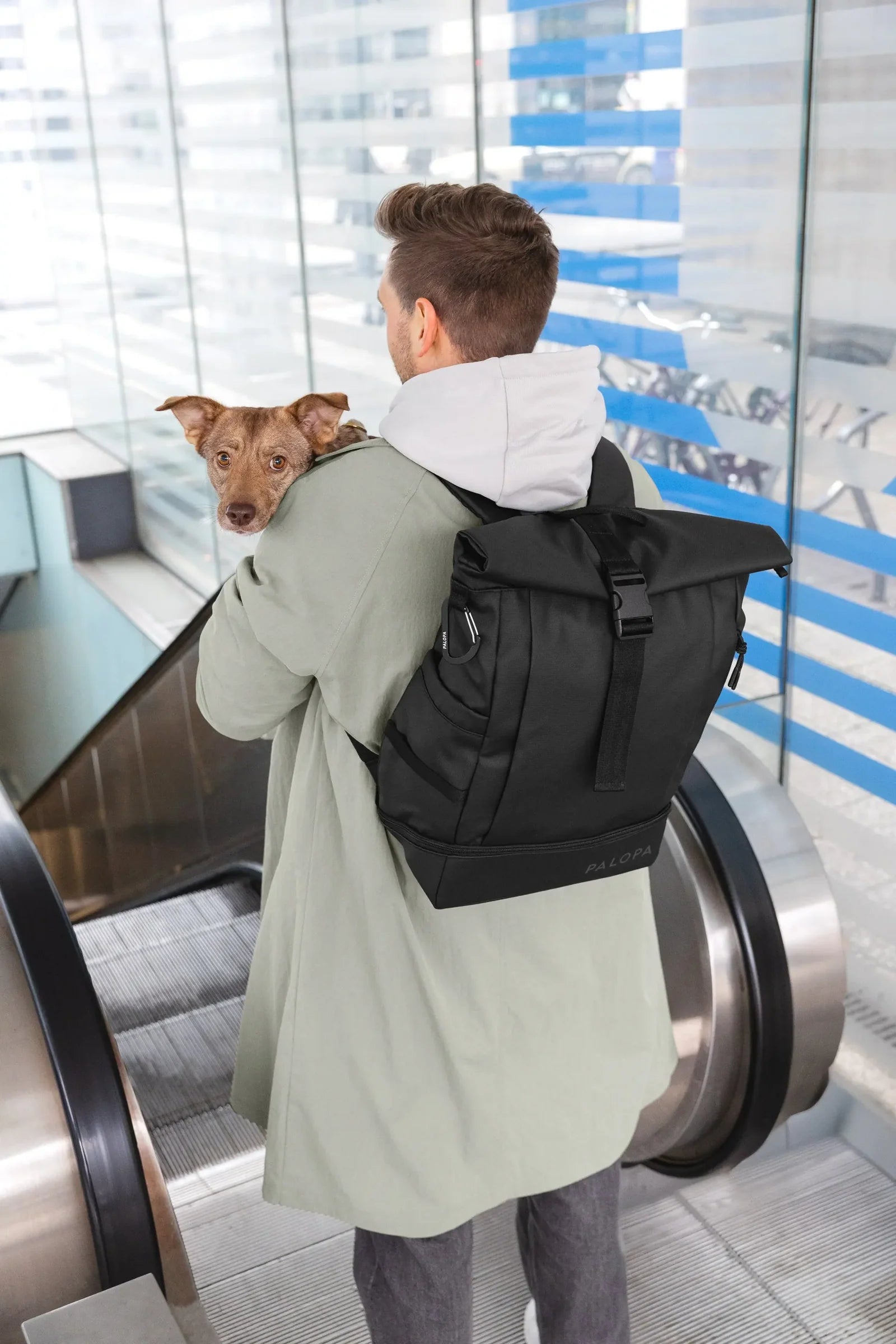 Palopa Rolltop Rucksack Yoska, Schwarz