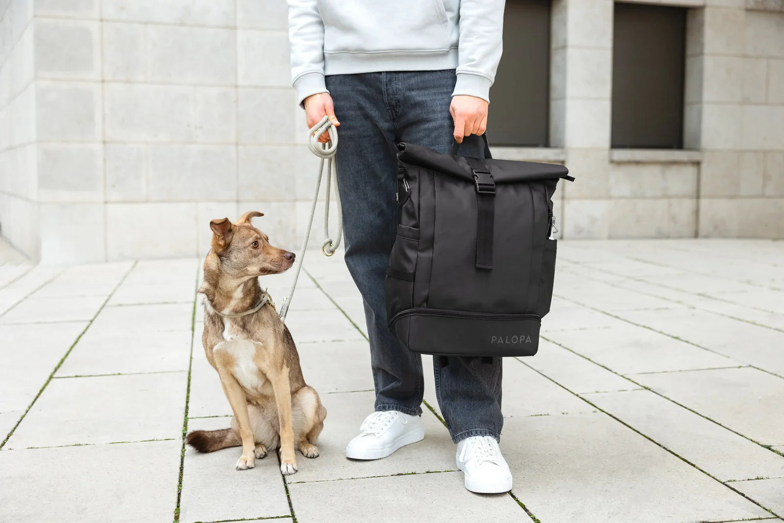 Palopa Rolltop Rucksack Yoska, Schwarz