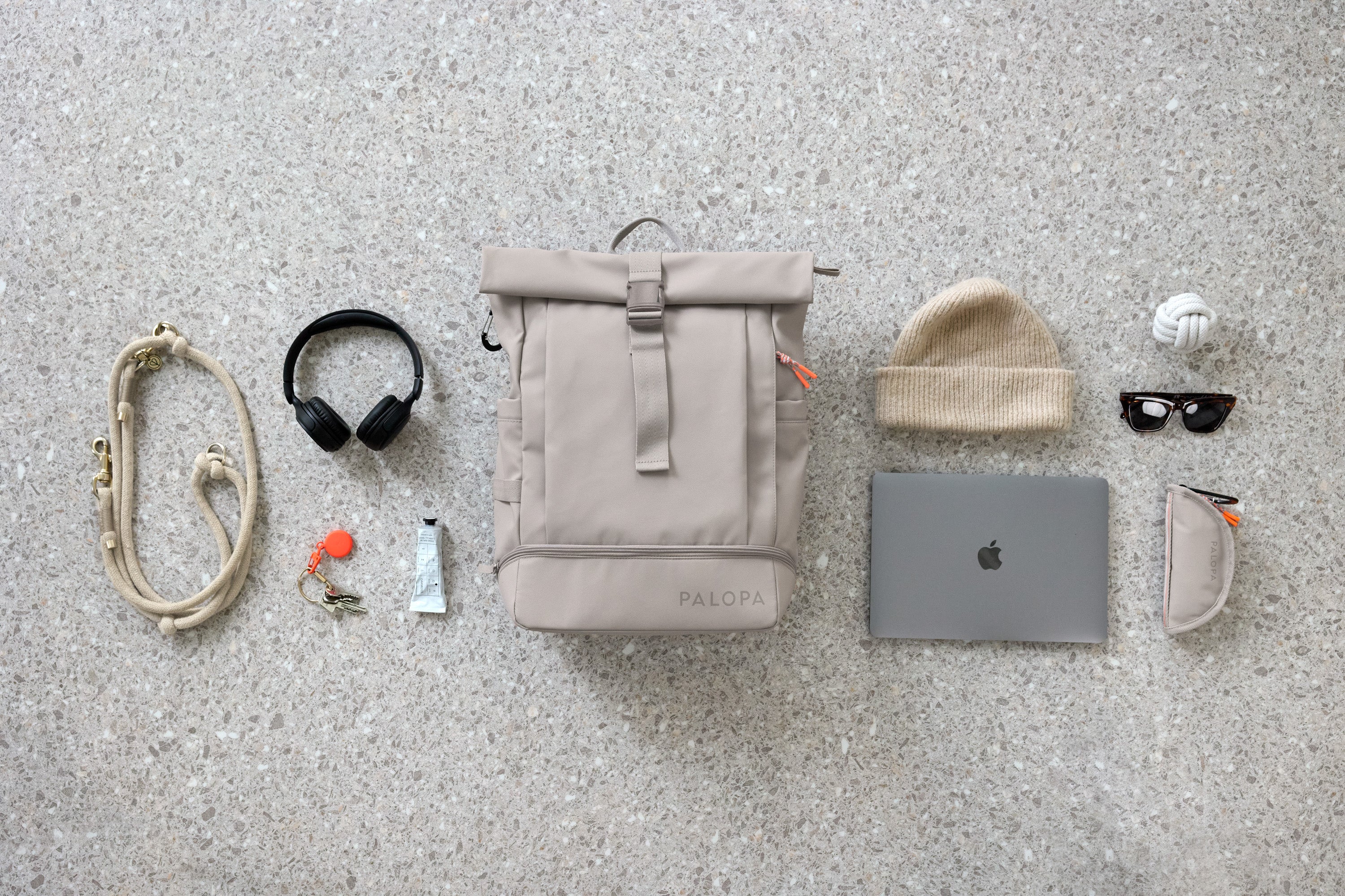 Palopa Rolltop Rucksack Yoska, Taupe