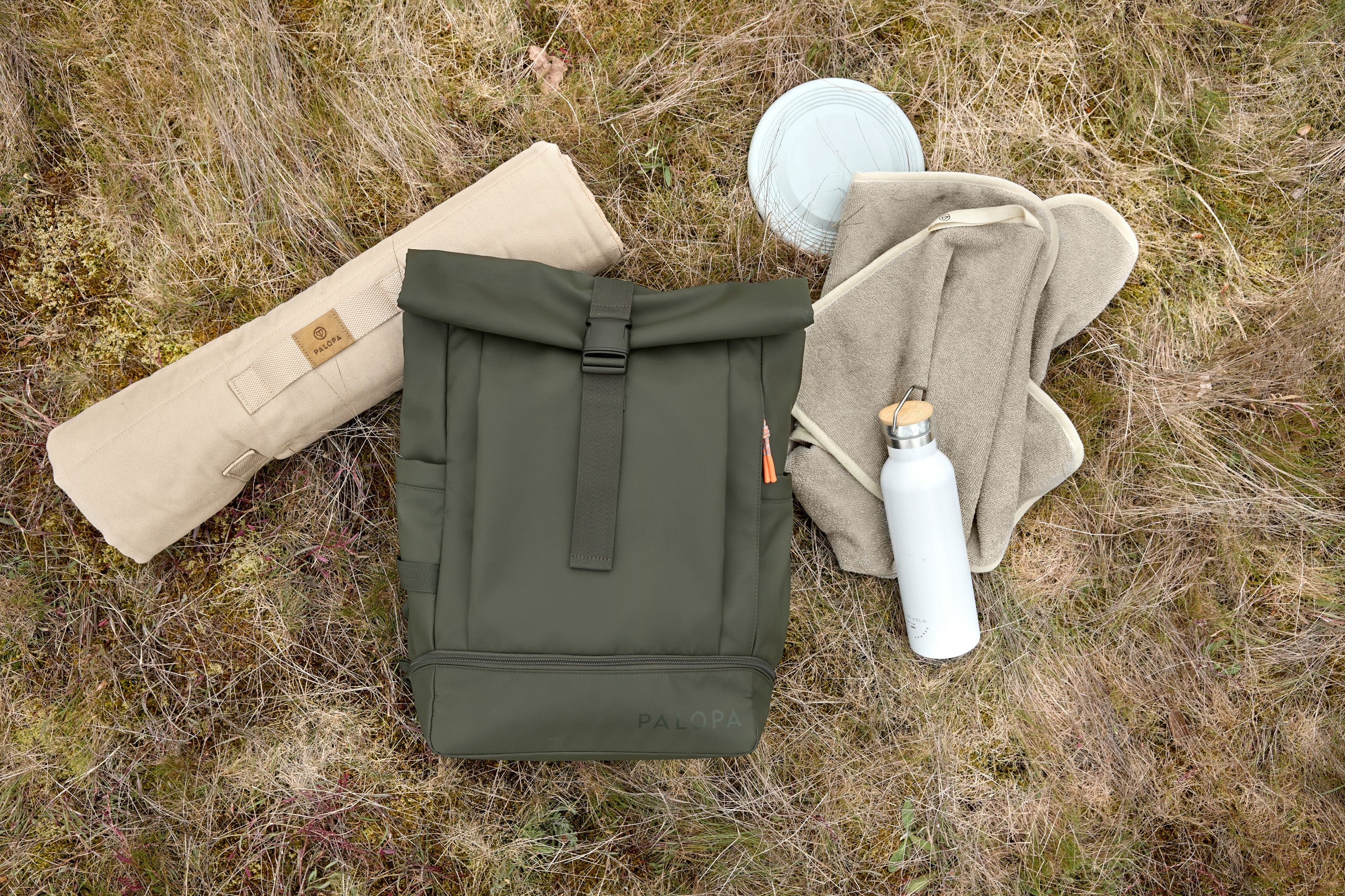Palopa Rolltop Rucksack Yoska, Dunkelgrün