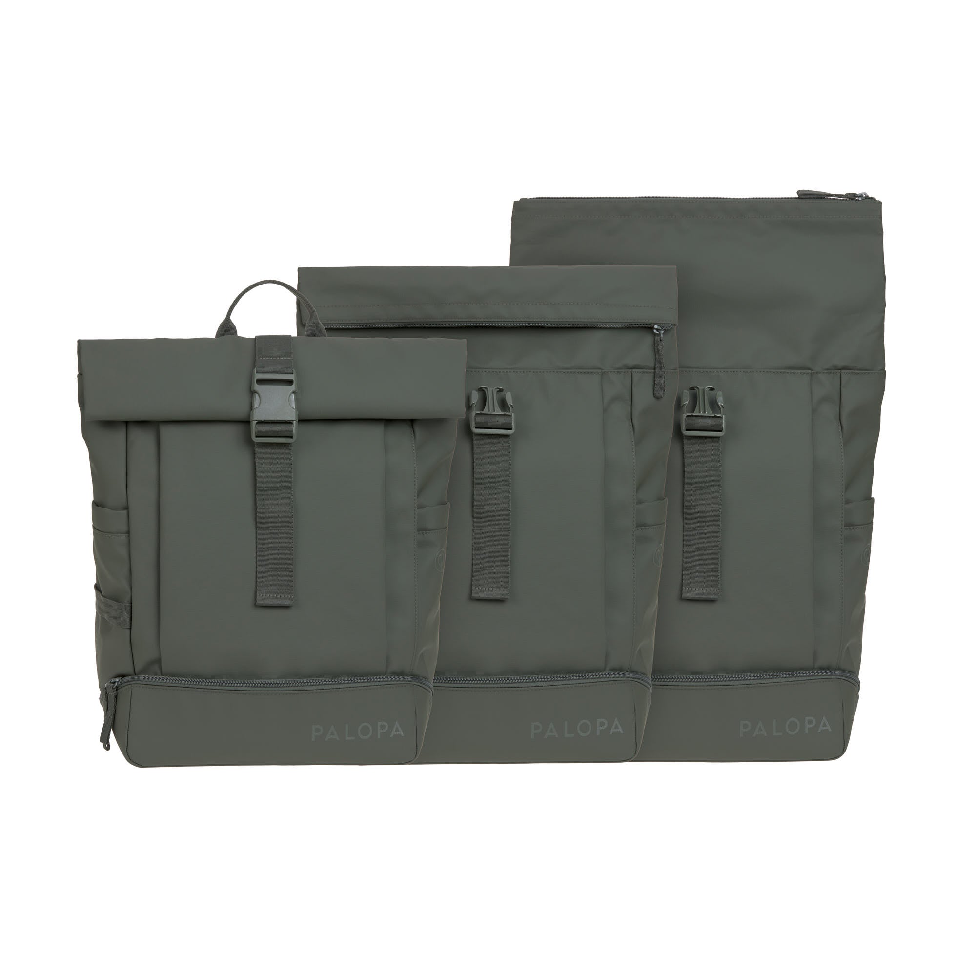 Palopa Rolltop Rucksack Yoska, Dunkelgrün