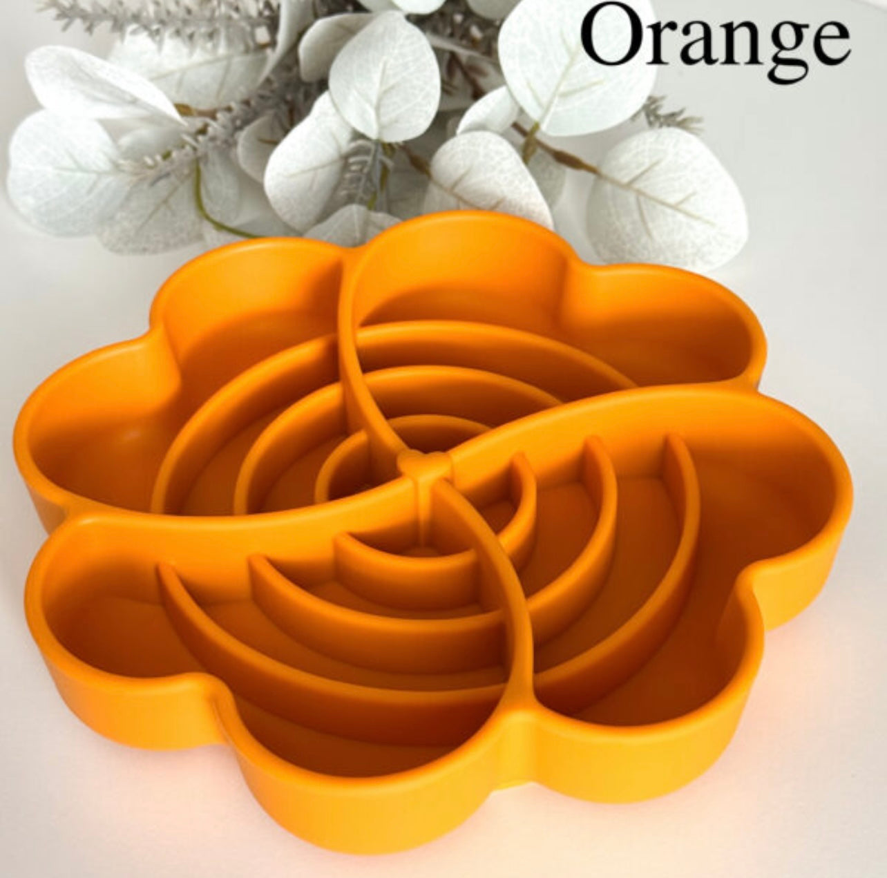 Schleckmatte Blume orange