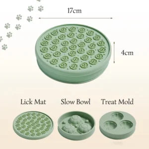 3 in 1 Schleckmatte, Slow Bowl, Leckerli-Form