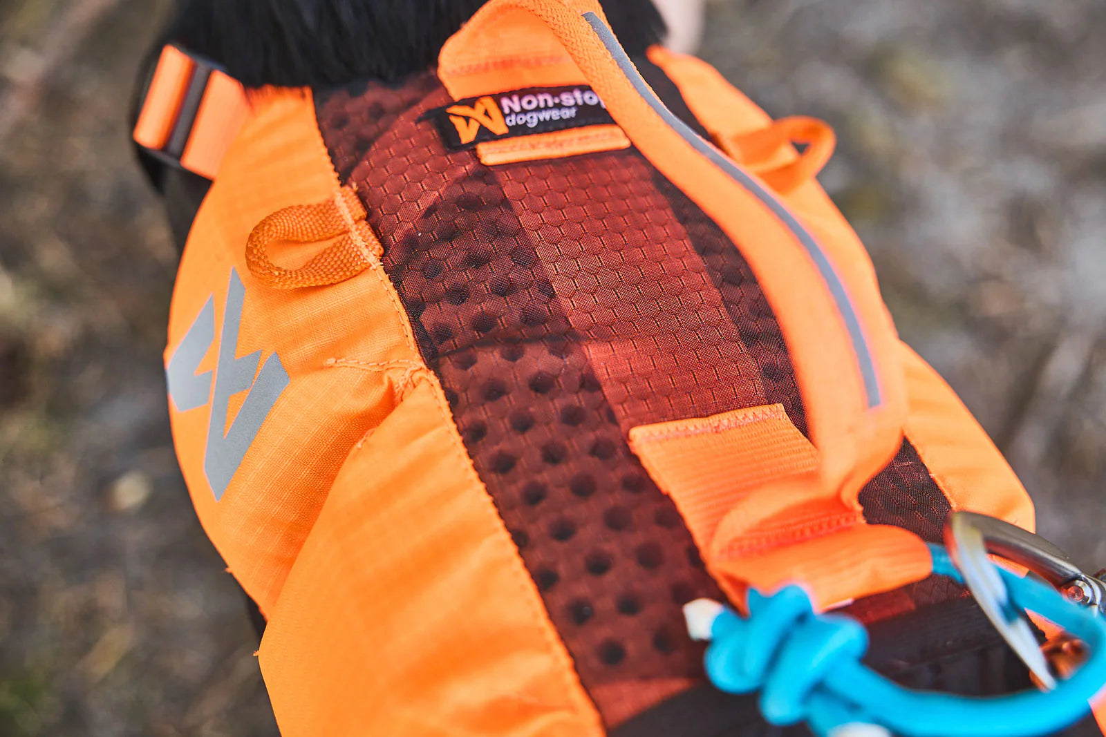 Schwimmweste Protector Life Jacket von Non - stop dogwear Farbe black/orange