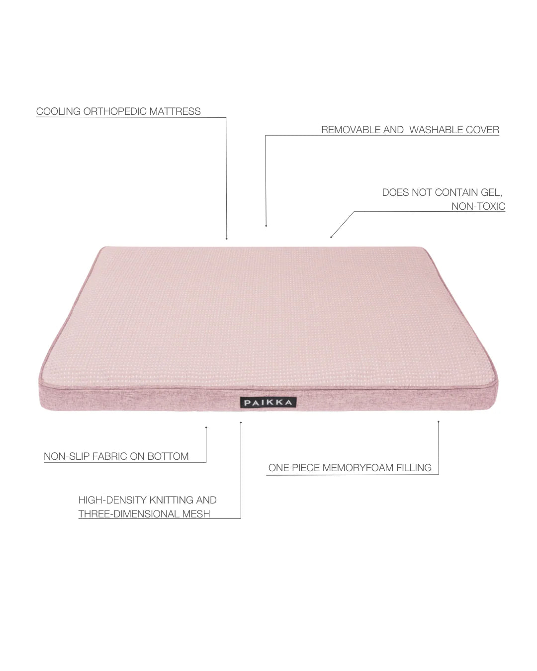 PAIKKA Orthopädische Kühlmatratze Rosa
