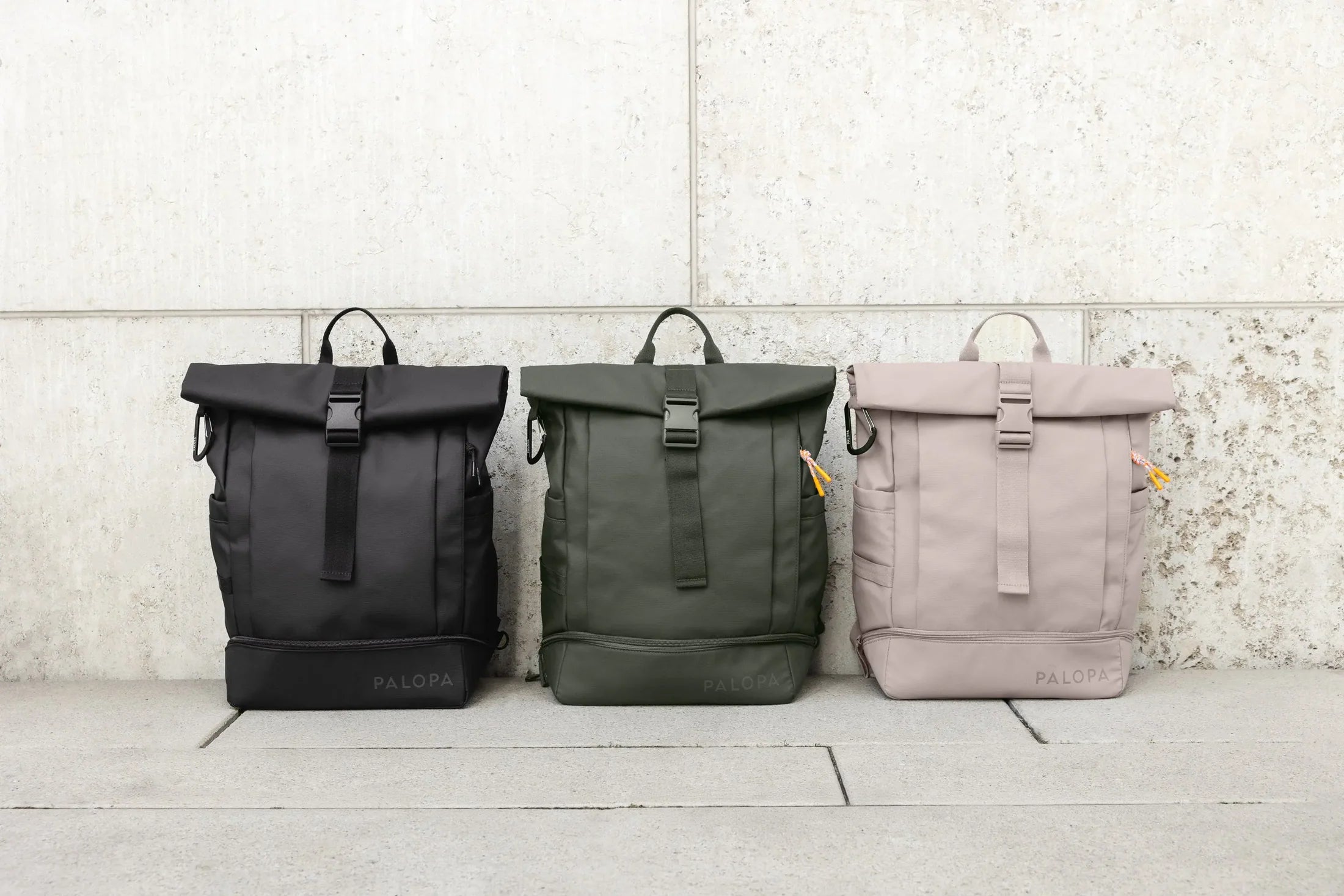 Palopa Rolltop Rucksack Yoska, Schwarz
