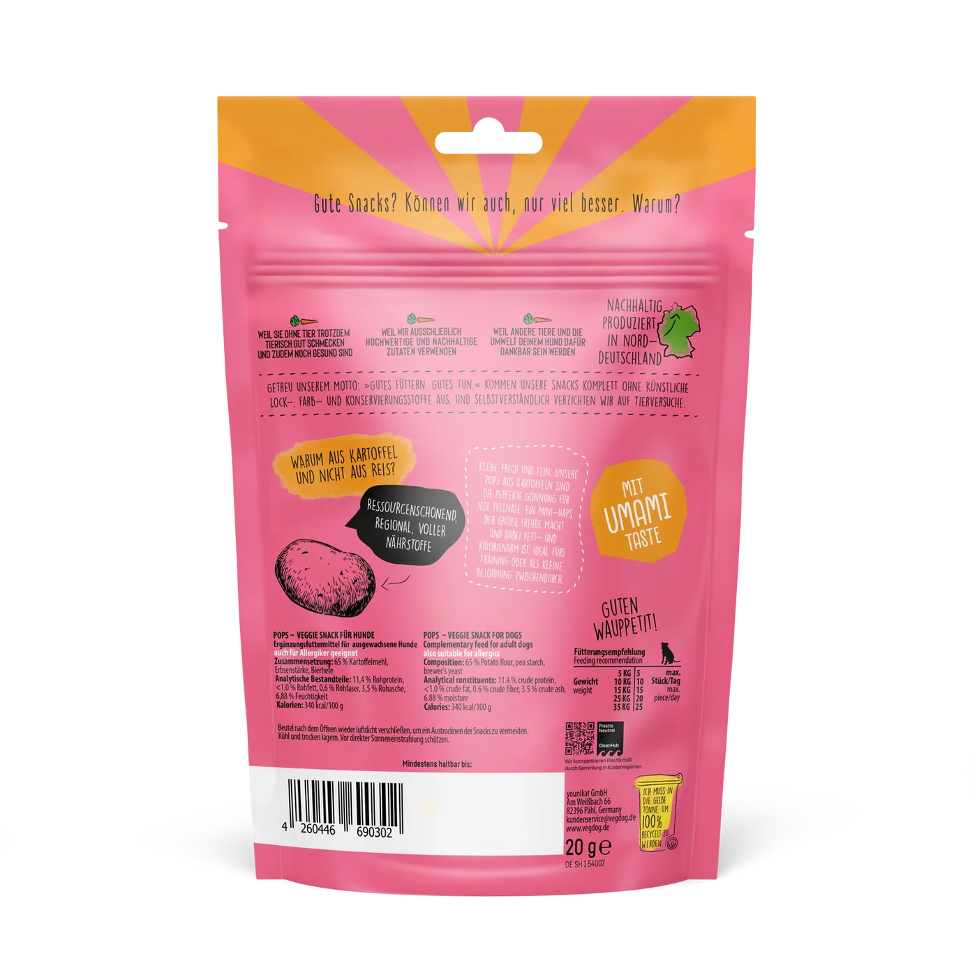 VEGDOG Pops Hundepopcorn